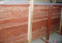 Natural marble slab red travertine stone